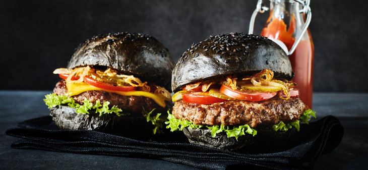 ČIERNE ŽEMLE NA HAMBURGERY