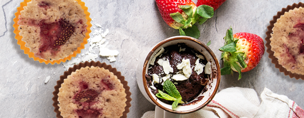 RÝCHLE OVOCNÉ MUFFINY Z MIKROVLNNEJ RÚRY