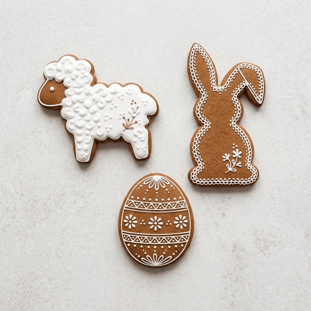 nazdobené veľkonočné perníčky