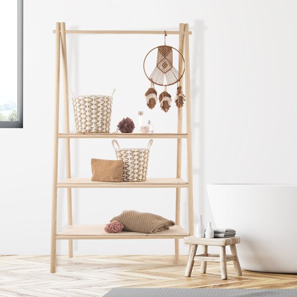 Drevený stojan s 3 policami 92x50x164 cm