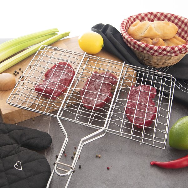 Grilovacia mriežka na hamburgery 36x22,5 cm