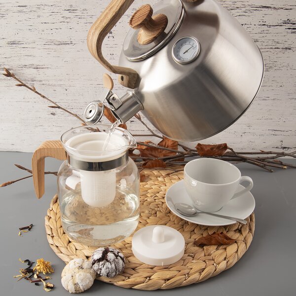 Čajník s píšťalou a teplomerom 3,2 l