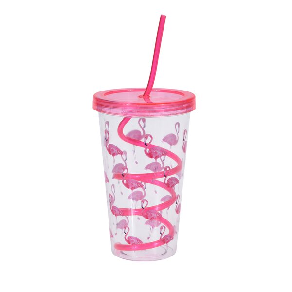 Pohár s viečkom a slamkou 0,45 l