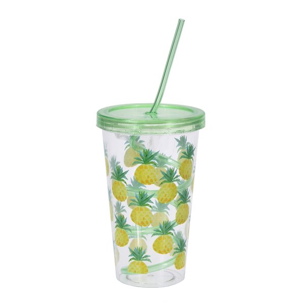 Pohár s viečkom a slamkou 0,45 l