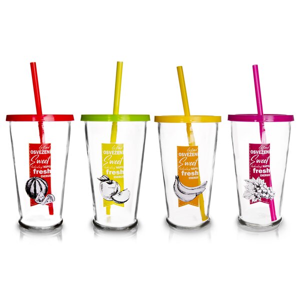 Pohár so slamkou 0,45 l