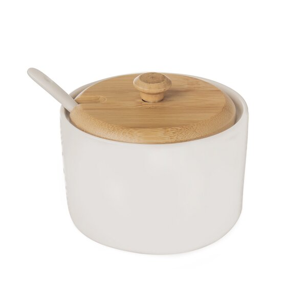 Cukornička s lyžičkou WHITELINE pr. 9,5 cm