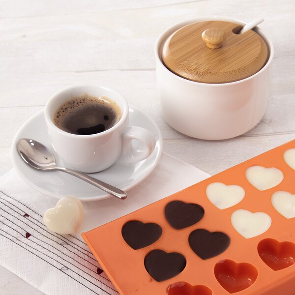 Cukornička s lyžičkou WHITELINE pr. 9,5 cm