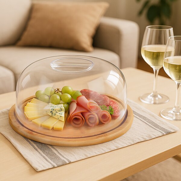 Servírovacia doska s poklopom pr. 26 cm, v. 9 cm