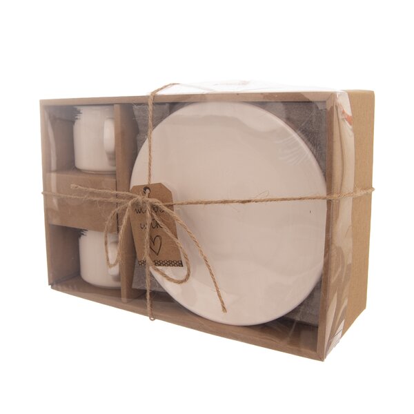 Hrnček s podšálkou CAFFÉ 0,18 l 2 ks