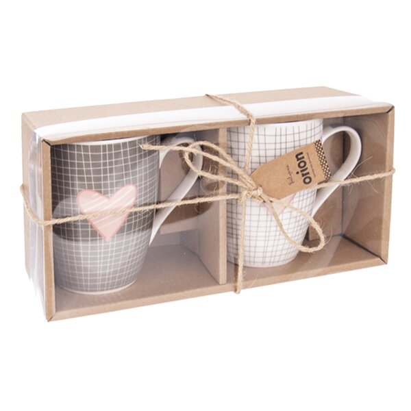 Hrnček Pink SRDCE 0,35 l 2 ks