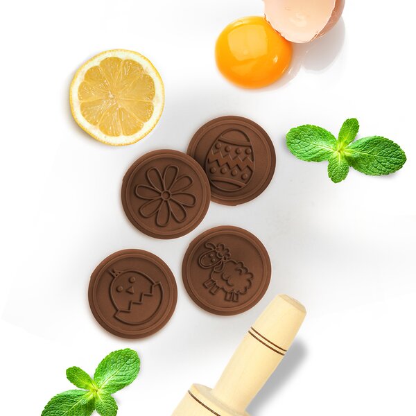 Pečiatka na pečenie Veľká súprava 4 dekory