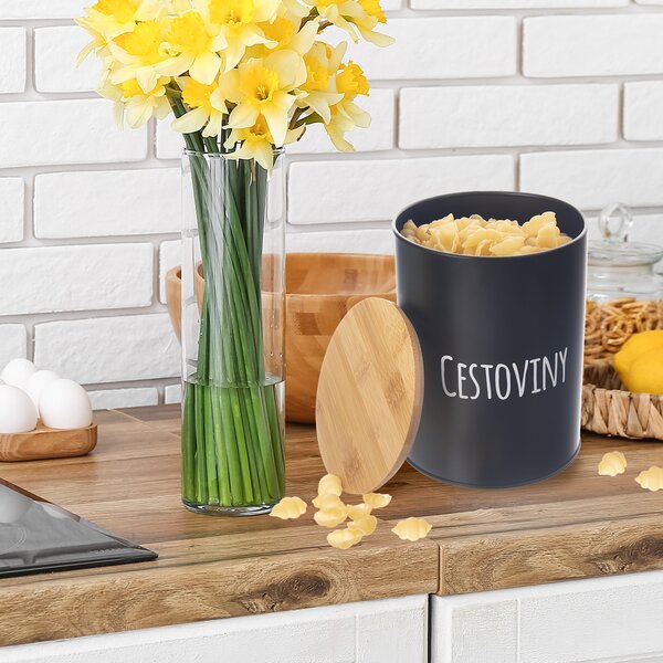 Dóza Cestoviny BLACK pr. 13 cm 