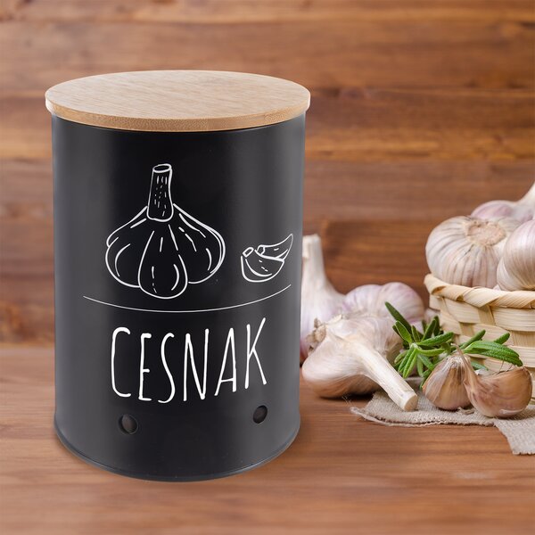 Dóza pr. 11 cm Cesnak BLACK