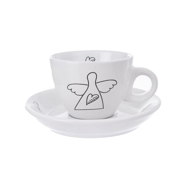 Hrnček s podšálkou ANJEL 0,09 l 2 ks