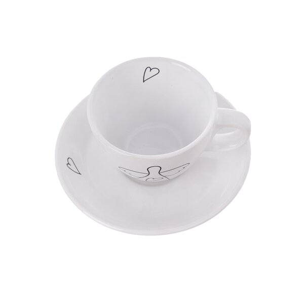 Hrnček s podšálkou ANJEL 0,09 l 2 ks