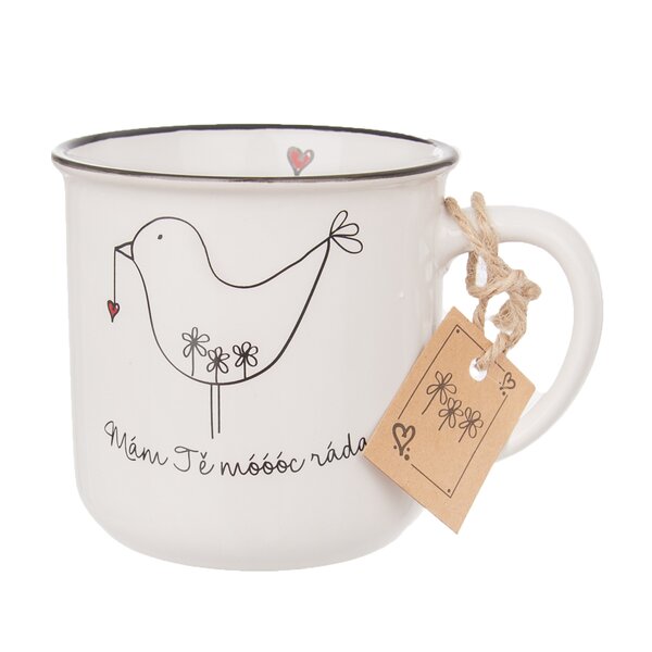 Hrnček vtáčik Mám tě ráda 0,37 l