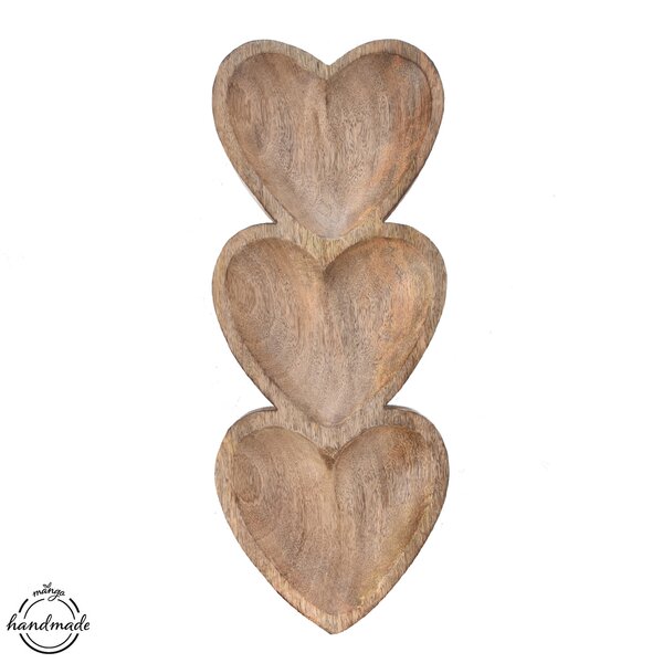 Servírovacia miska delená MANGO srdce