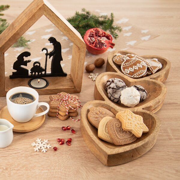 Servírovacia miska delená MANGO srdce