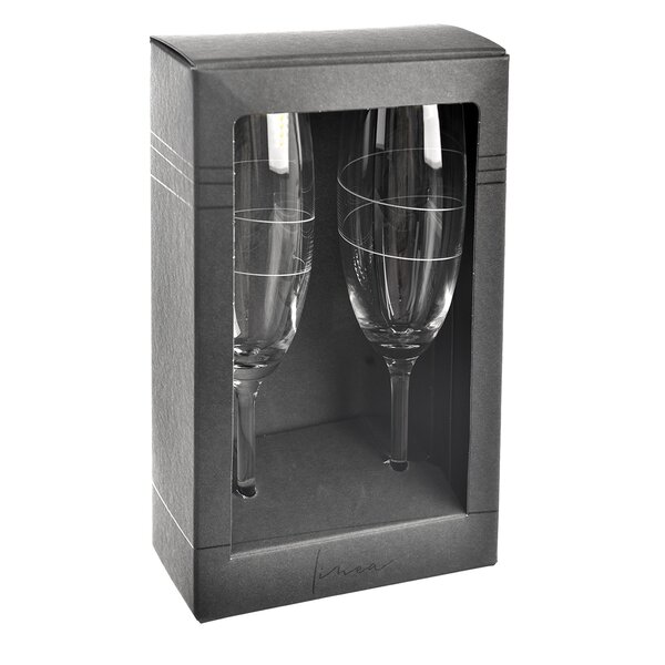 Pohár na sekt vlnka 0,22 l 2 ks