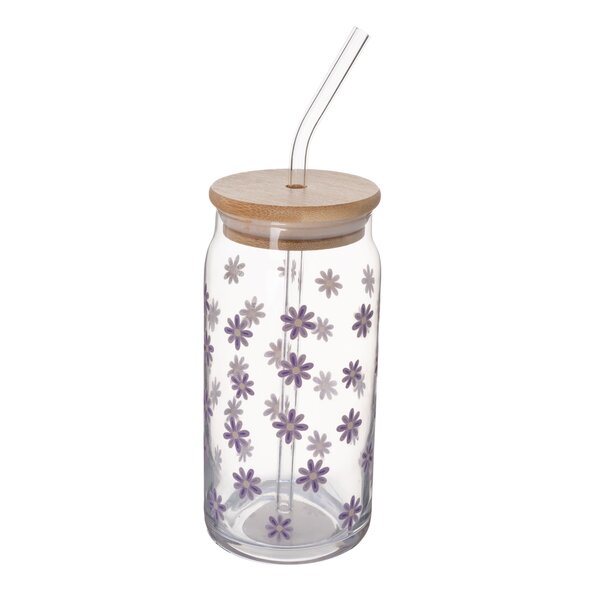 Pohár s viečkom a slamkou 0,5 l 1 ks