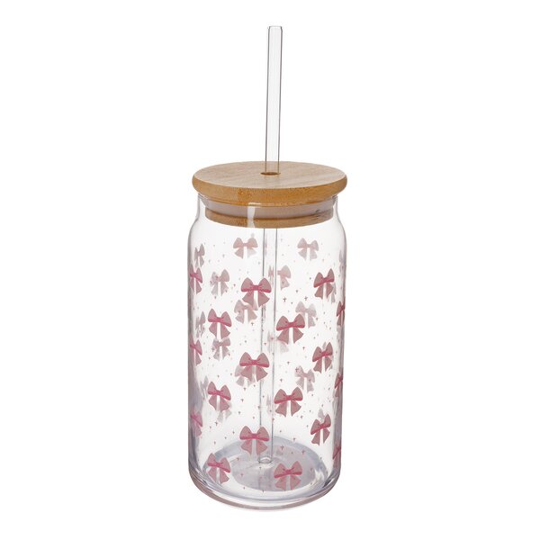 Pohár s viečkom a slamkou 0,5 l 1 ks