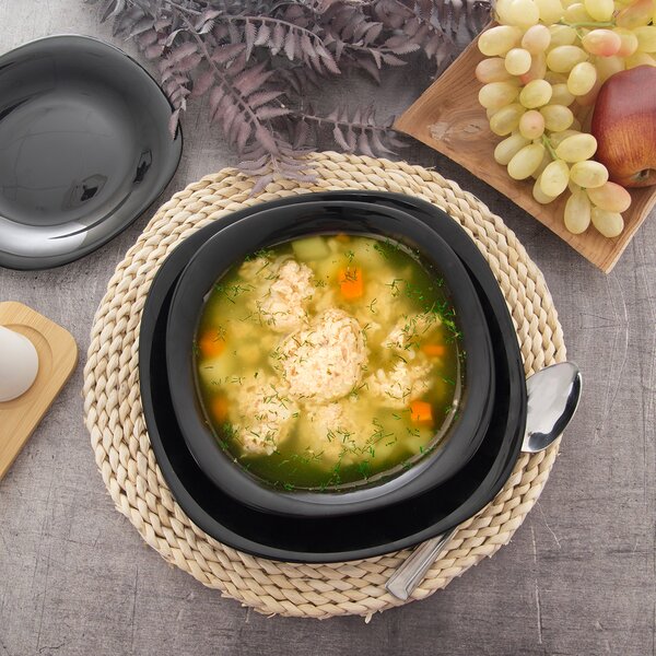 Hlboký tanier LUNA black 21,5x21,5 cm