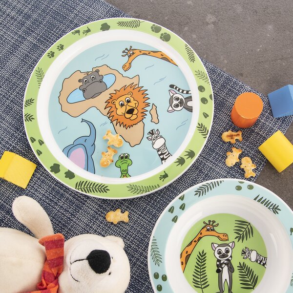 Plytký detský tanier safari pr. 21,5 cm