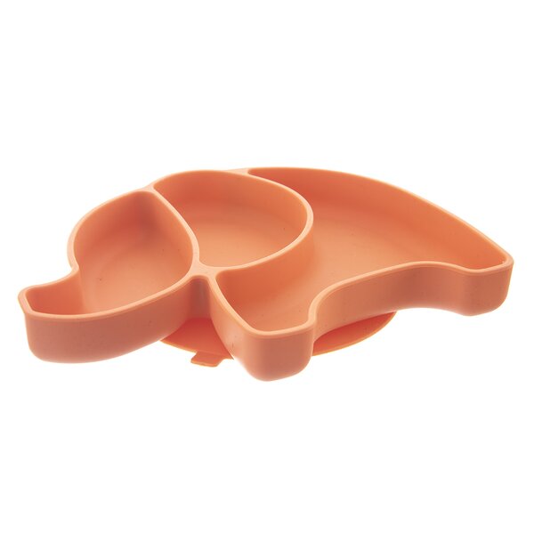 Delený detský tanier slon 23x18 cm