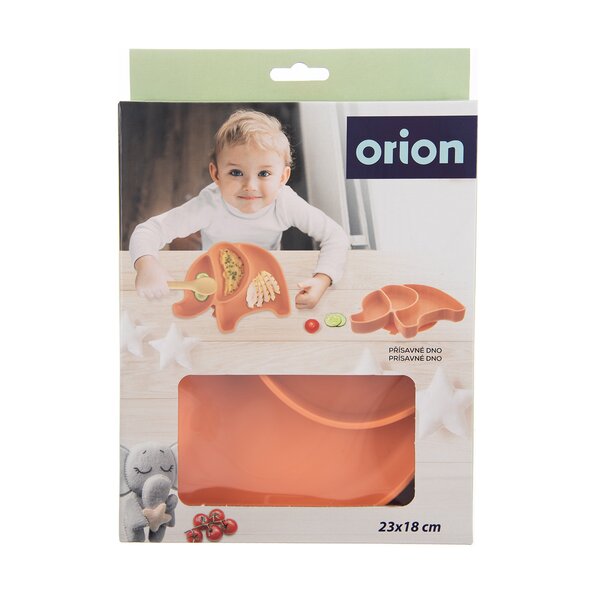 Delený detský tanier slon 23x18 cm