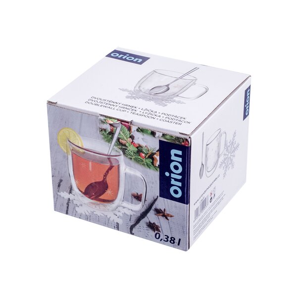 Dvojstenný hrnček DOUBLE vločka 0,38 l