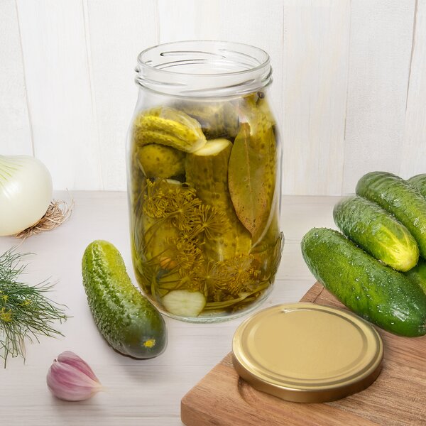 Zavárací pohár s vrchnákom 0,9 l 4 ks