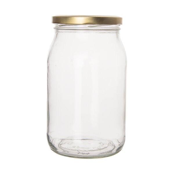 Zavárací pohár s vrchnákom 0,9 l 4 ks