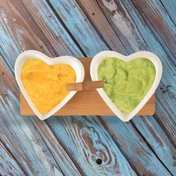 Servírovacie misky s táckou WHITELINE set