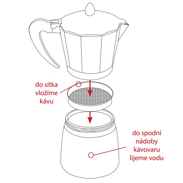 Moka kanvička 0,45 l