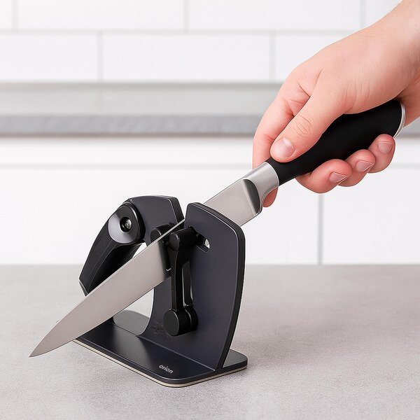 Ostrič nožov V s rukoväťou 2v1