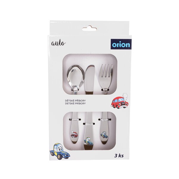 Jedálenský detský príbor AUTO 3 diely
