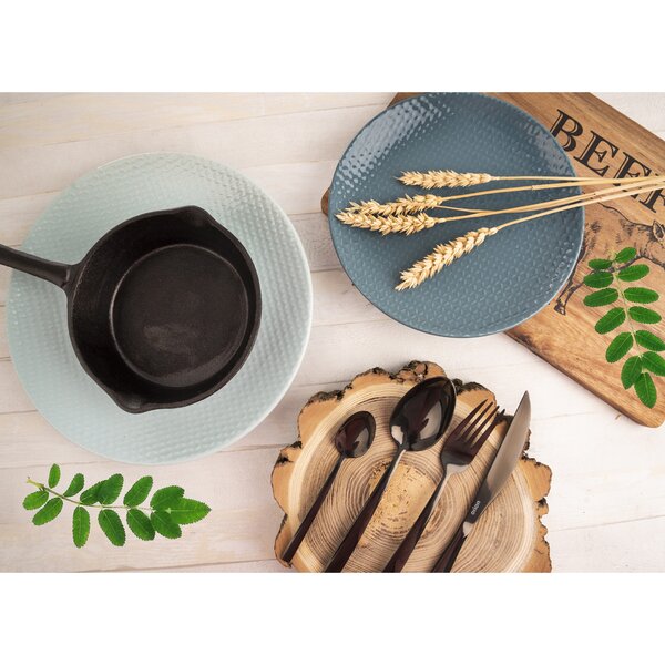 Jedálenské príbory BLACK Luxure 24 dielov