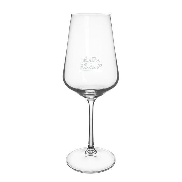 Pohár na víno Chvíľka kľudu 0,45 l 1 ks