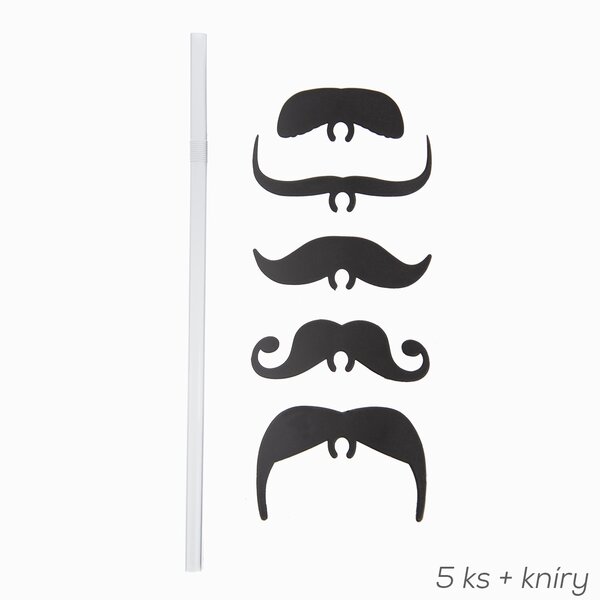 Nápojová slamka opakované použitie fúzy 5 ks