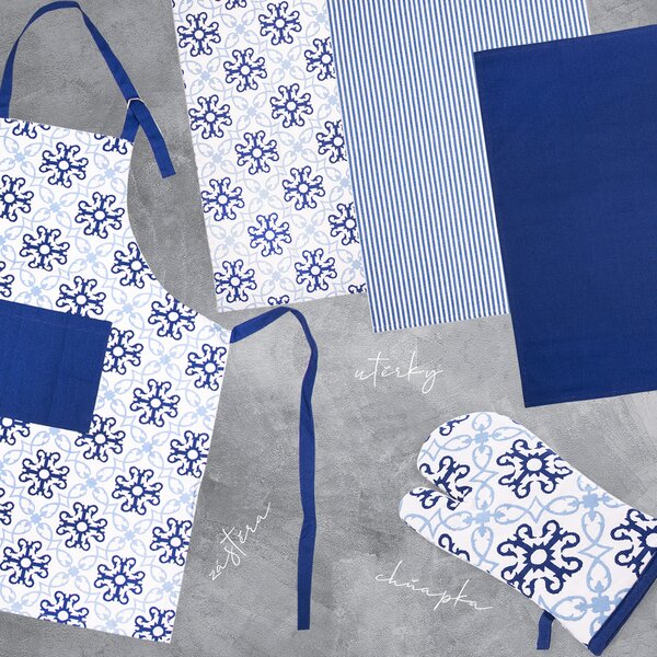 Kuchynská chňapka Blue shapes