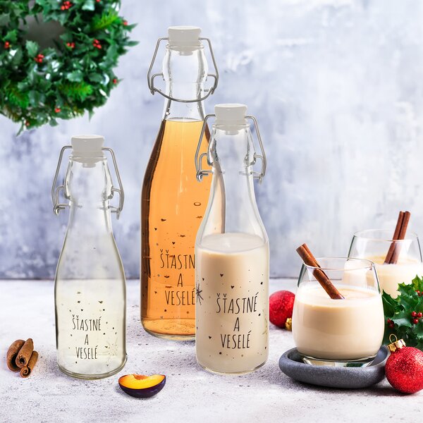 Fľaša s klip uzáverom VLOČKA 0,52 l