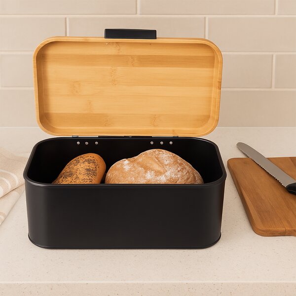 Chlebník BLACK 30x19,5x14,5 cm