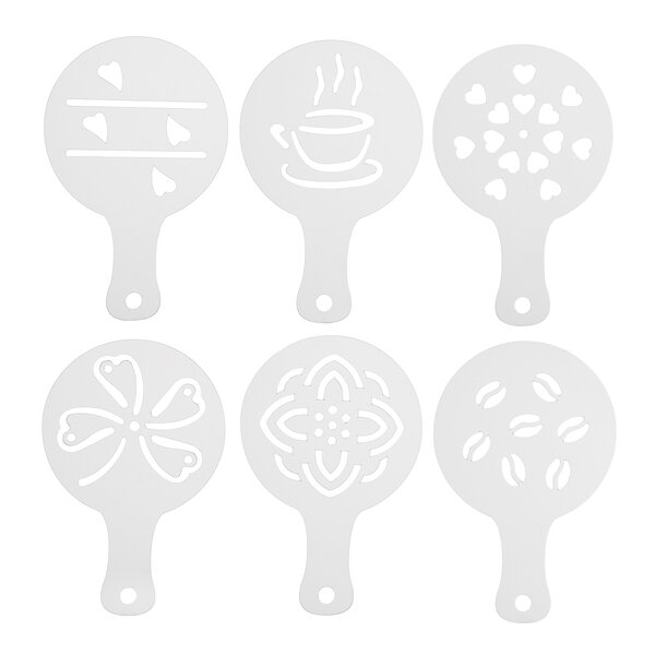 Zdobiaca šablóna na kávu set 6 ks