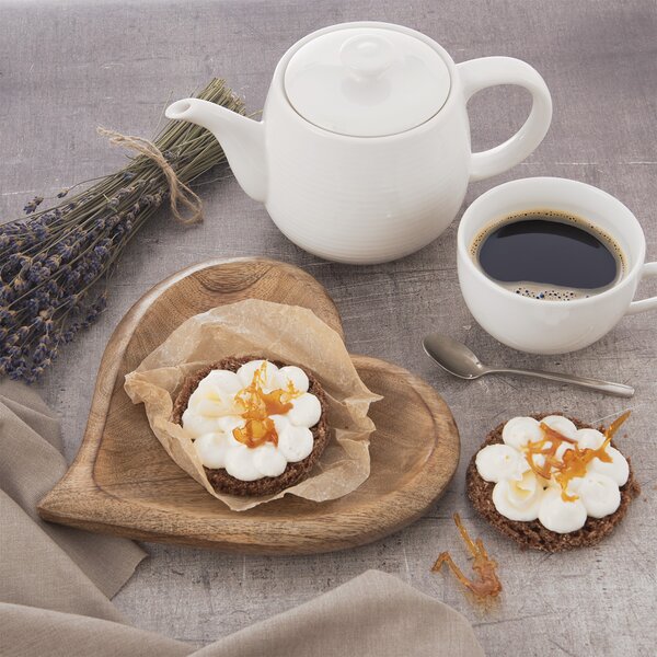 Servírovacia tácka MANGO srdce 20x20 cm