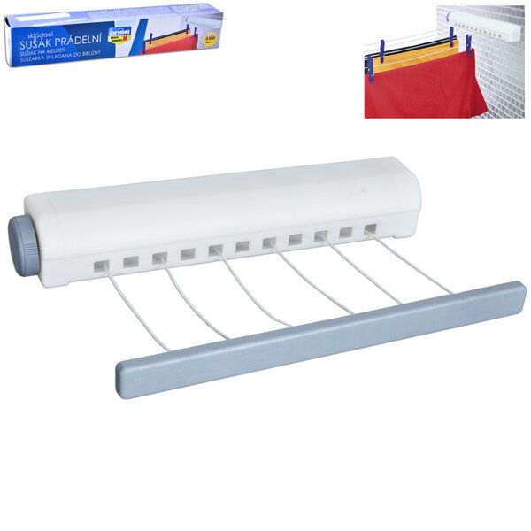 Sušiak na bielizeň zvinovací 6 šnúr