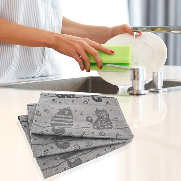 Kuchynská utierka mačky 3 ks