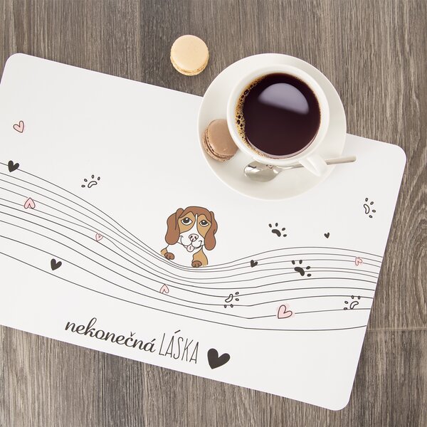 Prestieranie NEKONEČNÁ LÁSKA pes 43x28 cm