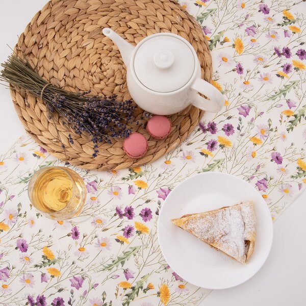 Behúň jarné kvety 180x40 cm