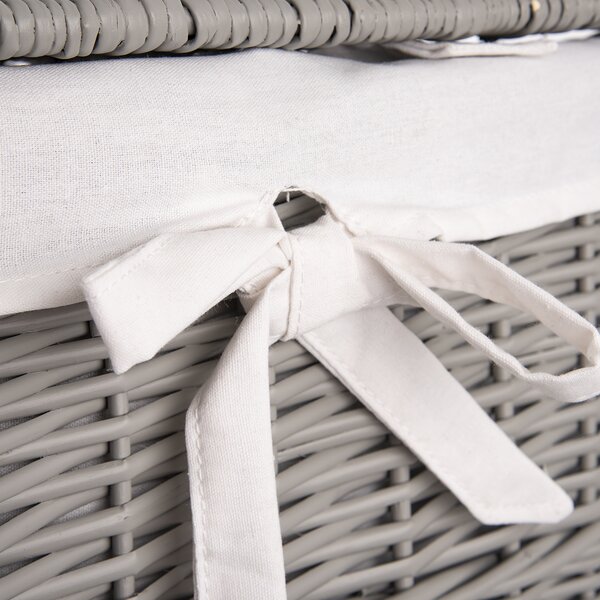 Bielizňový kôš s vekom šedý