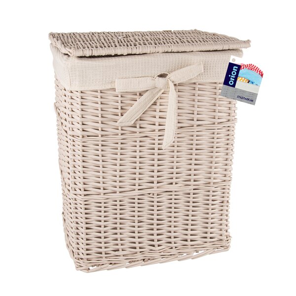 Bielizňový kôš s vekom béžový